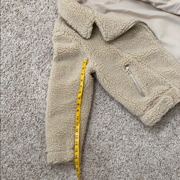 H&M Moto Teddy/Faux Shearling Jacket Size 8 - Picture 7 of 9